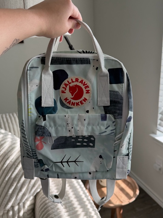 Fjallraven Other - Fjallraven Kanken Kids Mini Backpack in Light Mint with Red Logo